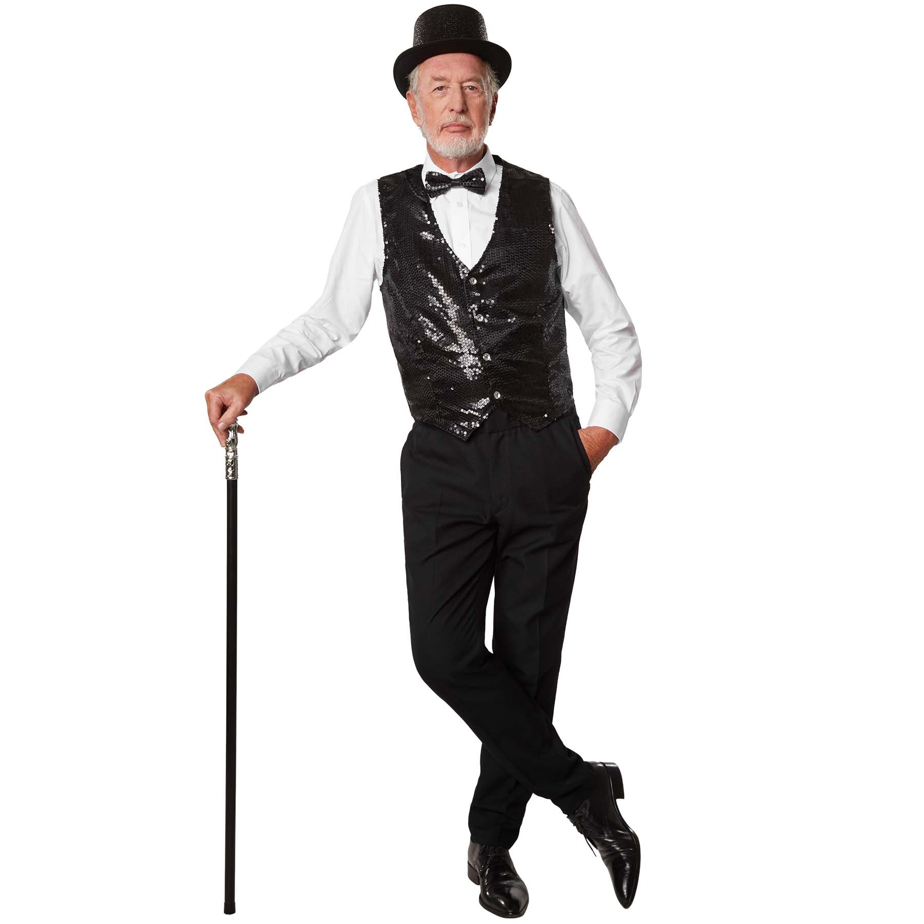 Siyah Payetli Pullu Papyon