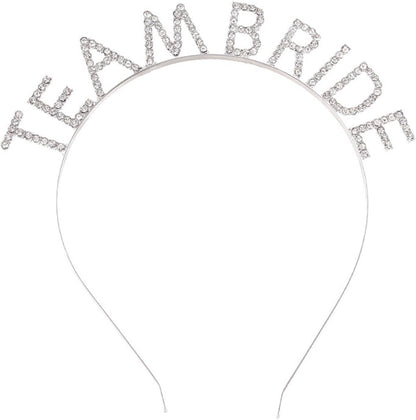 Gümüş Kaplama Kristal Taşlı Team Bride Taç