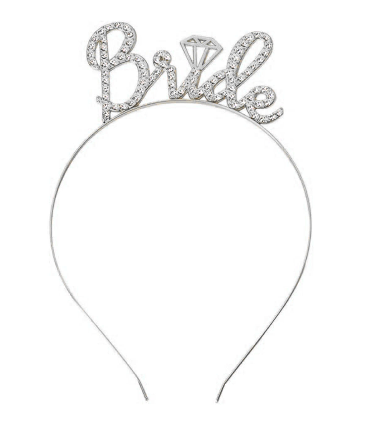 Gümüş Renkli Taşlı “Bride” Gelin Tacı