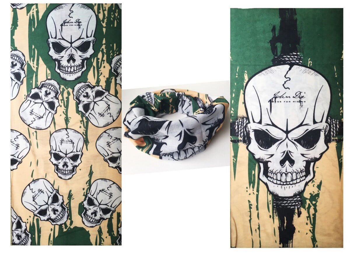 Haki Kuru Kafa Baskılı Buff Bandana 25x48 cm