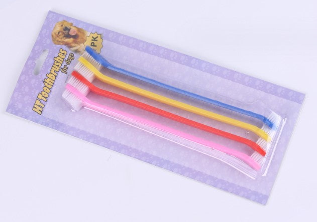 ÇIFT TARAFLI HAYVAN DIŞ FİRÇASI 4 LÜ SET