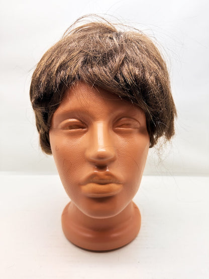 Kahverengi Kısa Kesim İçi Astarlı Erkek Peruğu