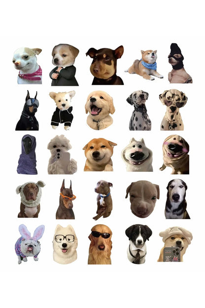 Sevimli Köpek Çıkartmaları Laptop Notebook Tablet Sticker Seti