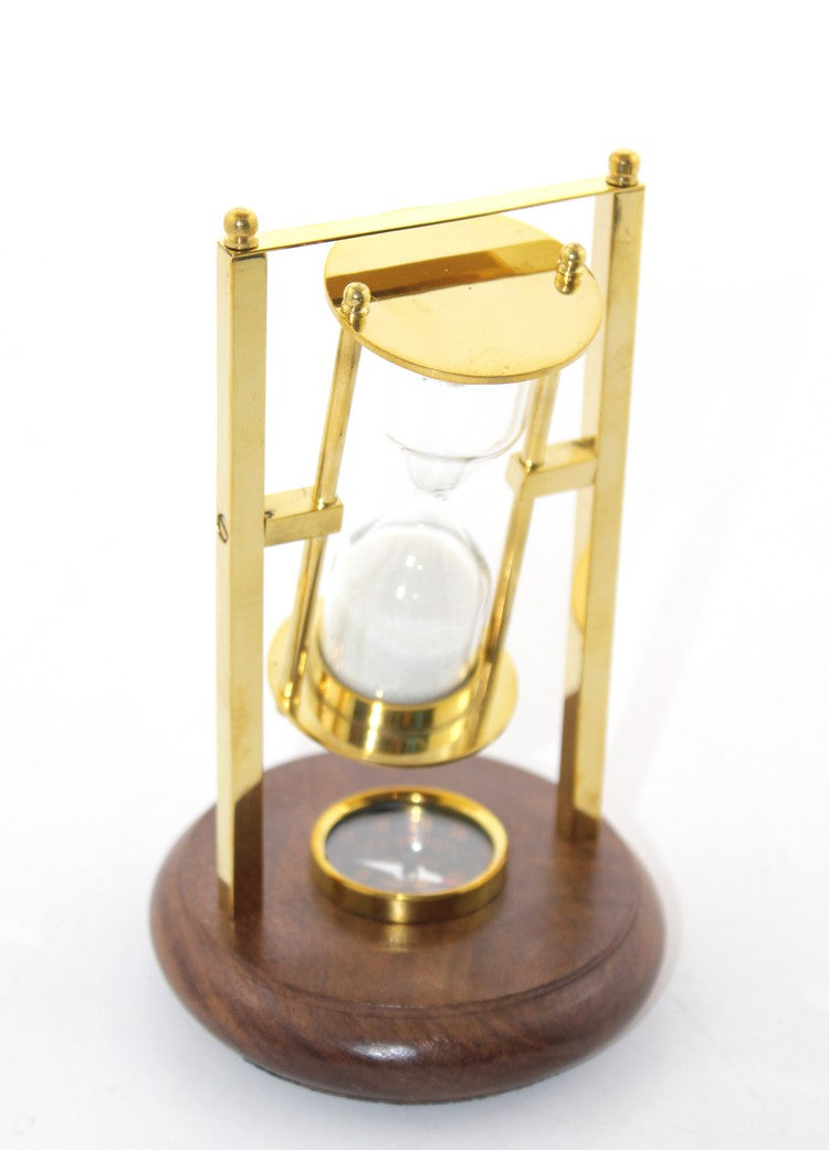 Pirinç Pusulalı Kum Saati Model 2