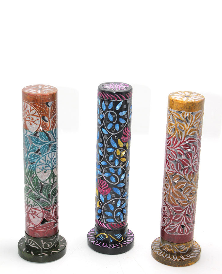 Obsidian Taşı İşlemeli Kule Tütsülük Model 1