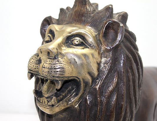 Metal Aslan Biblosu 60 Cm