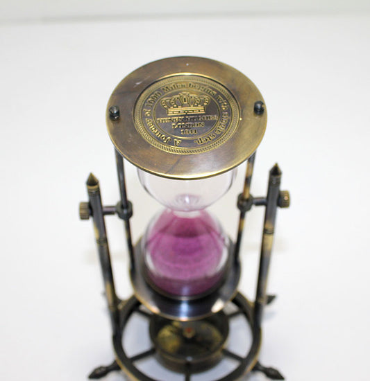 Pirinç Pusulalı Kum Saati Model 3