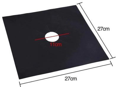 Siyah Renk Ocak Koruyucu Folyo Yanmaz Yapışmaz 4'lü Set