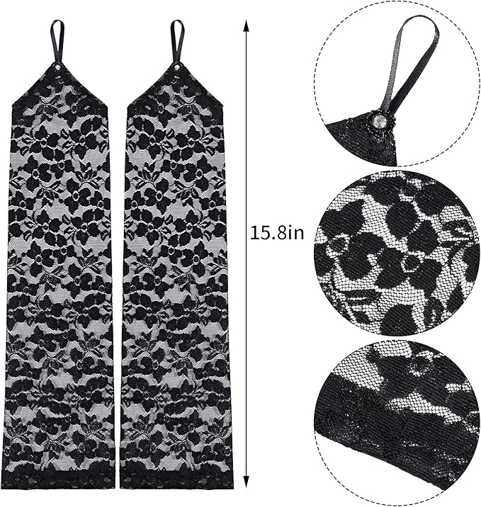 Parmak Askılı Zarif Dantel Eldiven