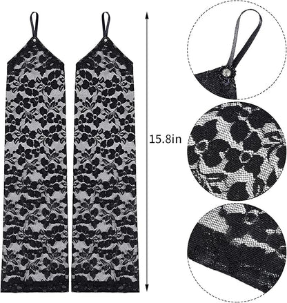 Parmak Askılı Zarif Dantel Eldiven