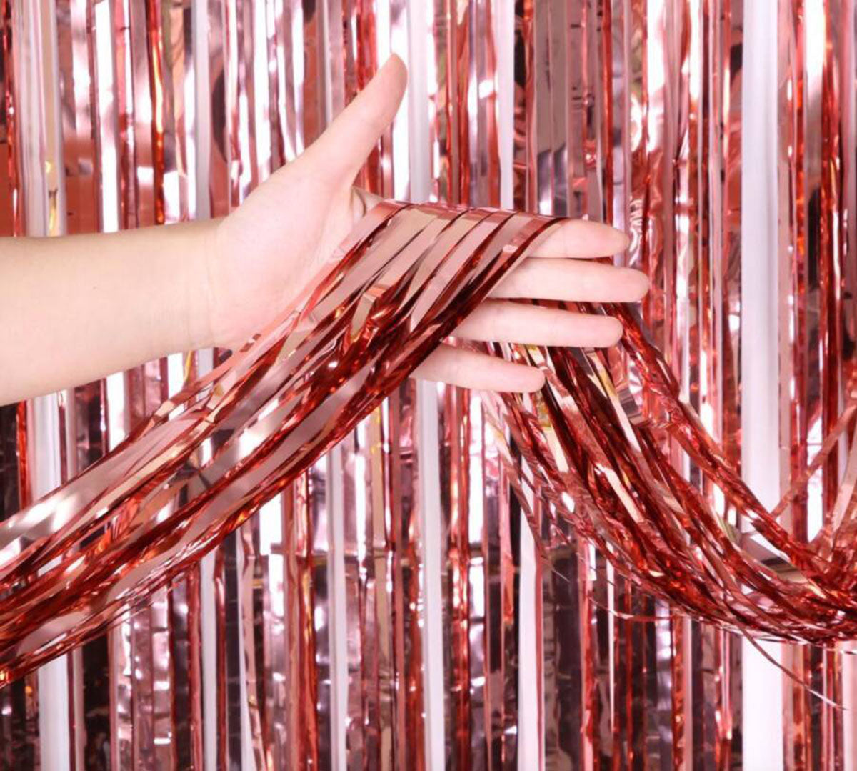 Rose Gold Püsküllü Kapı Perdesi