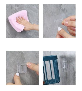 Yapışkanlı Çok Fonksiyonlu Banyo Organizeri BEYAZ