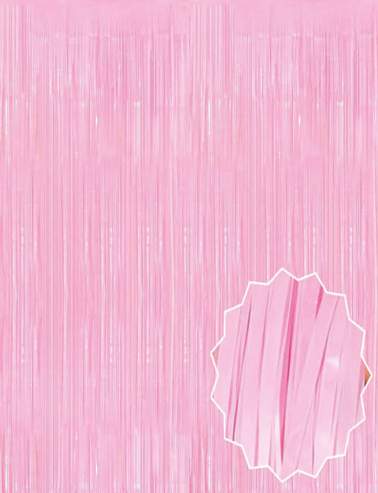 Soft Pembe Püsküllü Kapı Perdesi