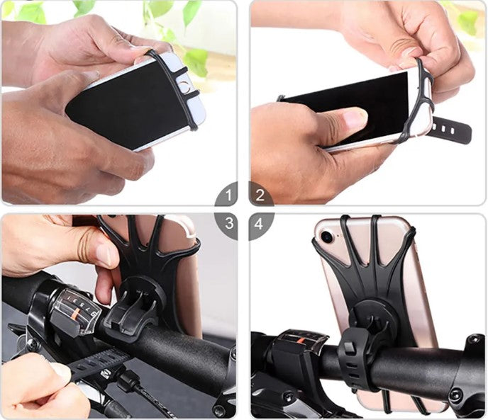 Silikon Esnek Bisiklet Telefon Tutucu