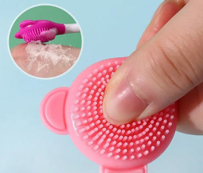 Silikon Yüz Temizleme Fırçası ve Maske Uygulama Spatulası